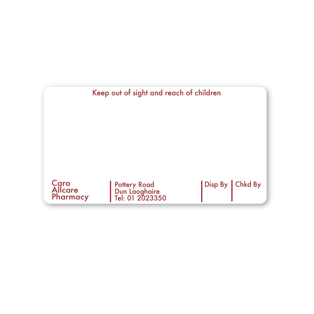 Cara Allcare Pharmacy Labels | EMT Healthcare